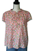 Summer Floral Top with Front Tie