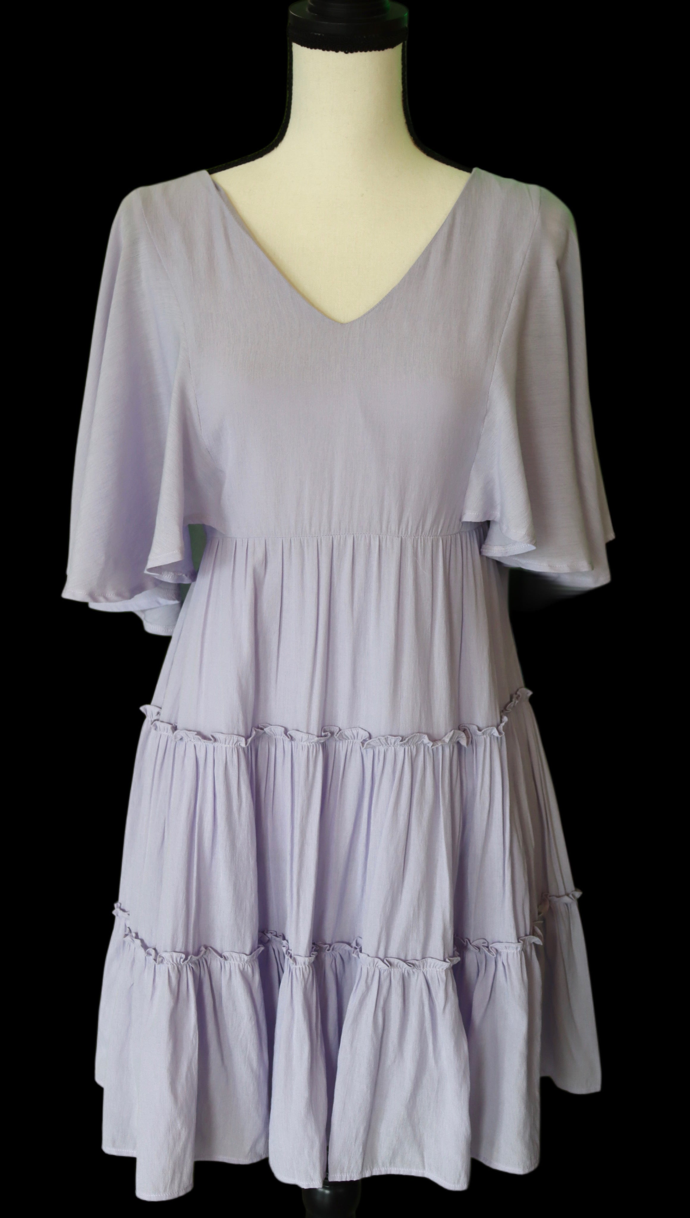 Lilac V Neck Dress
