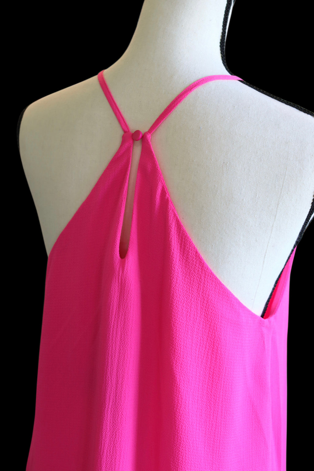 Hot Pink Twist Front Dress