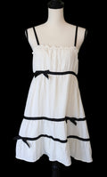 Dainty Ivory Tiered Sundress with Bows