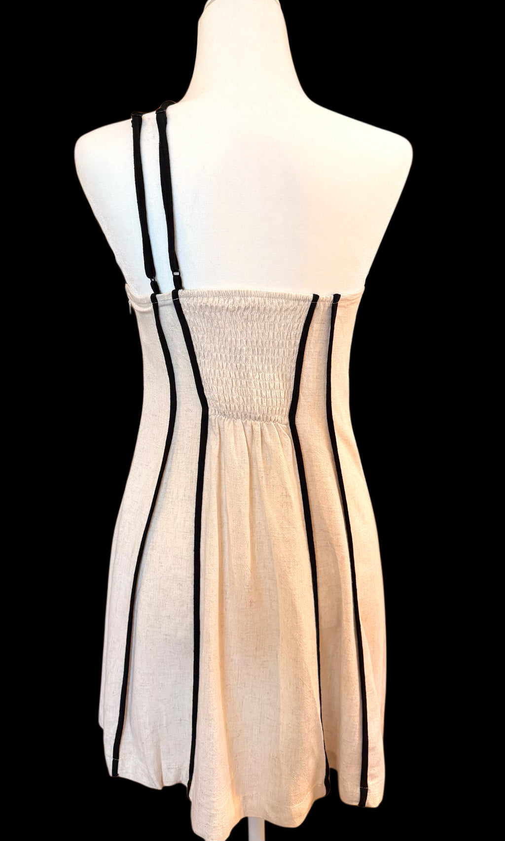 Ivory Sleeveless Unique Strap Dress