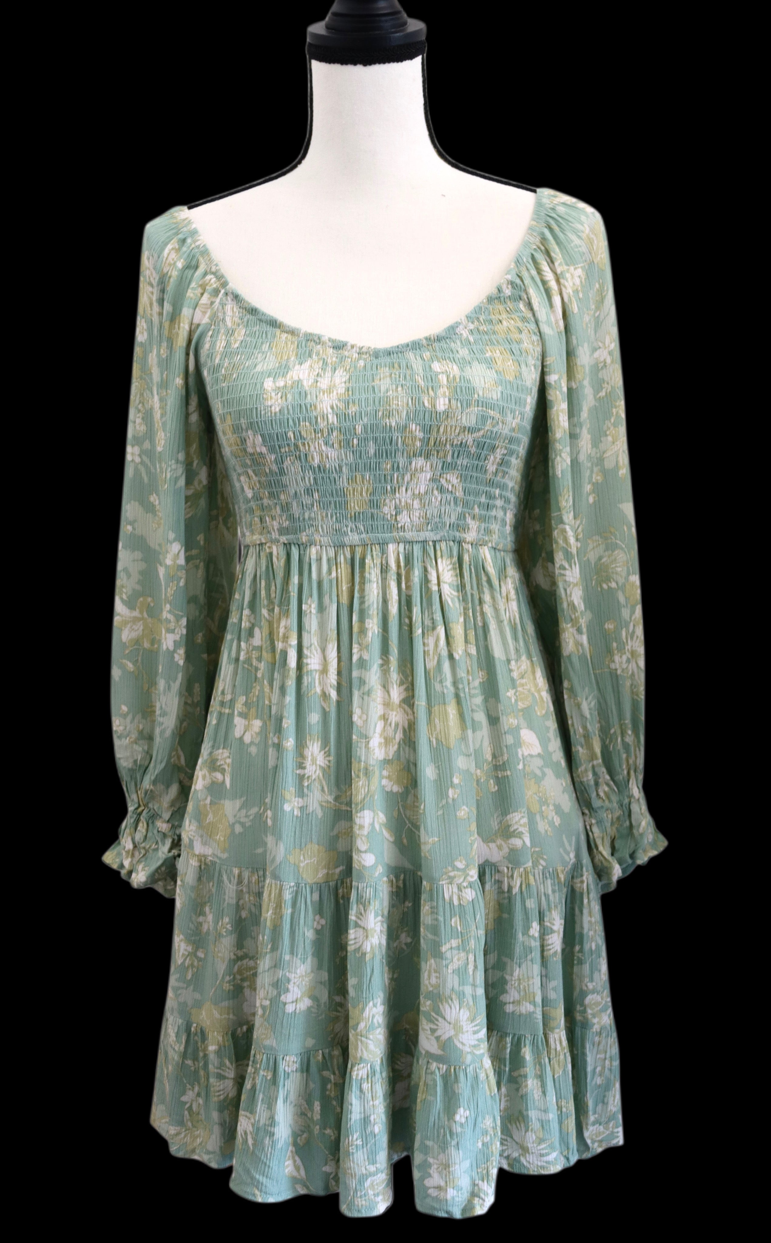 Ruffle Sleeve Floral Dress
